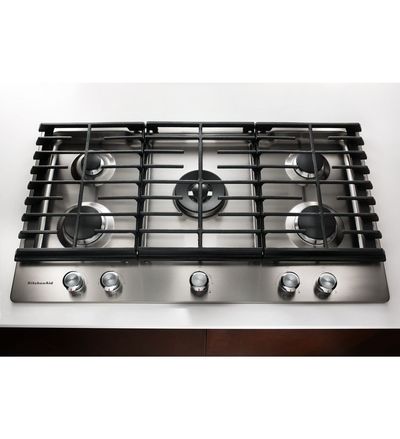 36" KitchenAid 5-Burner Gas Cooktop - KCGS556ESS