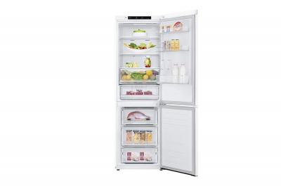 24" LG 12 cu. ft. Counter Depth Bottom Freezer Refrigerator with Door Cooling  - LBNC12231W