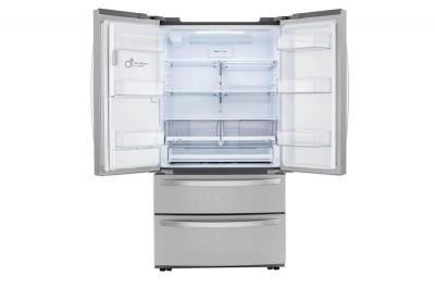 36" LG 22 Cu. Ft. Smart Counter Depth Double Freezer Refrigerator with Craft Ice - LRMXC2206S