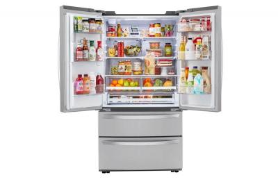 36" LG 22 Cu. Ft. Smart Counter Depth Double Freezer Refrigerator with Craft Ice - LRMXC2206S