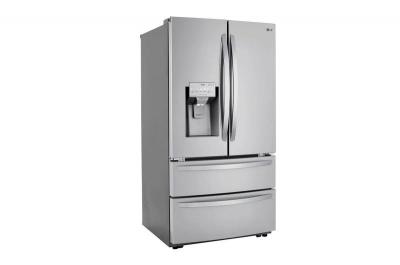 36" LG 22 Cu. Ft. Smart Counter Depth Double Freezer Refrigerator with Craft Ice - LRMXC2206S