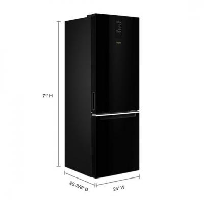 Whirlpool black deals fridge freezer