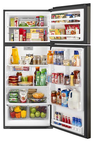 28" Whirlpool 18 Cu. Ft. Top Mount Refrigerator Compatible With The EZ Connect Icemaker Kit - WRT518SZKV