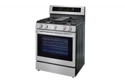 30" LG 5.8 Cu. Ft. Smart Wi-Fi Enabled True Convection InstaView Gas Range With Air Fry - LRGL5825F