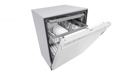 24" LG Front Control Dishwasher with QuadWash and EasyRack Plus - LDFN4542W