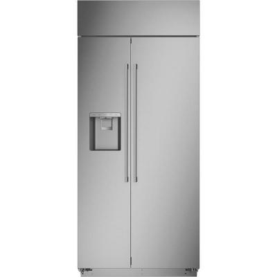 36" Monogram Built In Side By Side Stainless Steel Dispenser Refrigerator - ZISS360DNSS