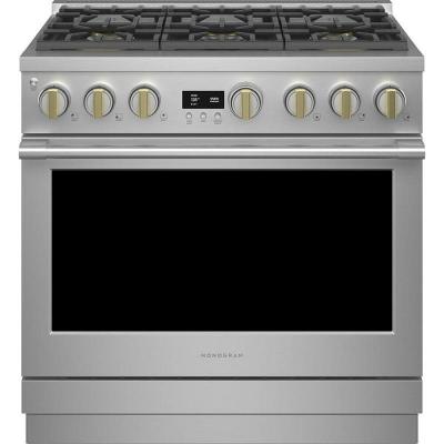 36" Monogram 6.2 Cu. Ft.  Gas Professional Range With 6 Burners - ZGP366NTSS