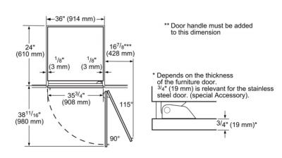 36" Thermador Built-In Bottom-Freezer Refrigerator in  Panel Ready - T36IB902SP