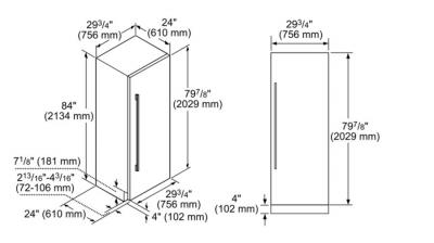 30" Thermador Built-In All Smart Refrigerator Column with 16.8 Cu. Ft. Capacity - T30IR902SP