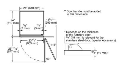 24" Thermador Built-In All Refrigerator Column with 13 Cu. Ft. Capacity in  Panel Ready - T24IR902SP