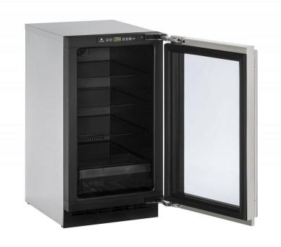 18" U-Line 2000 Series Glass Door Refrigerator - U2218RGLS00B