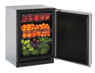 24" U-Line Modular 3000 Series Solid Door Built-In Compact Refrigerator - U3024RINT00B