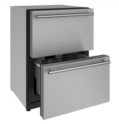 24" U-Line 2000 Series Solid Refrigerator Drawers - U2224DWRS00A