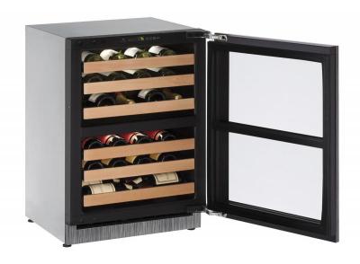 24" U-Line Independent Dual-Zone Wine Cellar - U2260ZWCINT60B