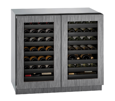 36" U-Line Modular 3000 Series Wine Cooler Stainless Frame (Lock) - U3036WCWCS13B