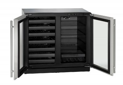 36" U-Line 3000 Series Beverage Center - U3036BVWCS00B