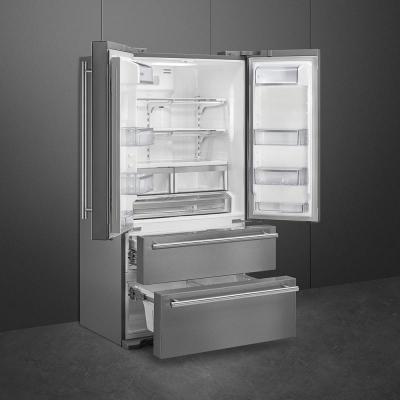 36" SMEG 21.93 Cu. Ft. Classic Design 4-Door Counter Depth French Door Refrigerator Universale - FQ50UFXE