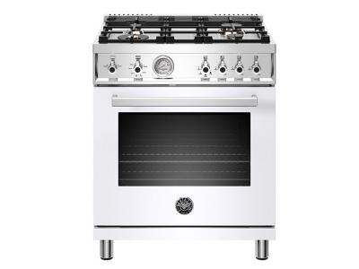 30" Bertazzoni Gas Range with 4 Brass Burner - PROF304GASBIT