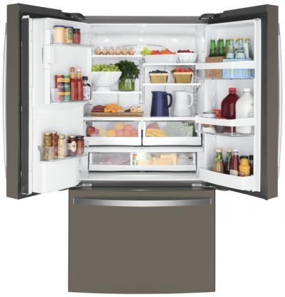 36" GE 22.1 Cu. Ft. Counter-Depth French-Door Refrigerator - GYE22GMNES