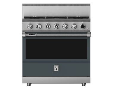 36" Hestan KRDS Series 5-Burner Smart Gas Dual Fuel Range - KRDS365-NG-GG