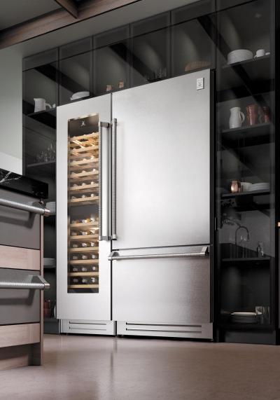 36" Hestan KRB Series Right-Hinge Bottom Mount Refrigerator with Bottom Compressor - KRBR36-TQ