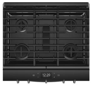 30" Whirlpool 5.8 Cu. Ft. Smart Slide-in Gas Range with EZ-2-Lift  8482  Hinged Cast-iron Grates1 - WEG750H0HV