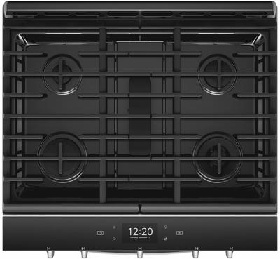 30" Whirlpool 5.8 Cu. Ft. Smart Slide-in Gas Range with EZ-2-Lift  8482  Hinged Cast-iron Grates1 - WEG750H0HZ