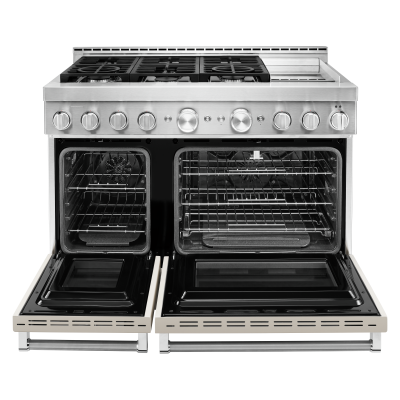 48" KitchenAid 6.3 Cu. Ft. Smart Commercial-Style Gas Range With Griddle - KFGC558JMH