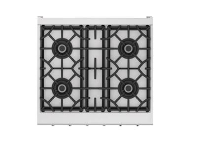 30" Hestan KRT Series 4-Burner Rangetop  with Liquid Propane in Steeletto  - KRT304-LP