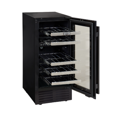 15" Marathon Built-in Dual Zone Wine Cooler in Black Stainless Steel - MWC28-DBLS