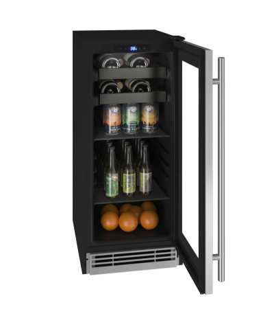 15" U-Line HBV115  Beverage Center with 2.9 Cu. Ft. Capacity - UHBV115-SG01A