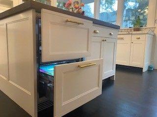 Refrigerator drawers deals in island