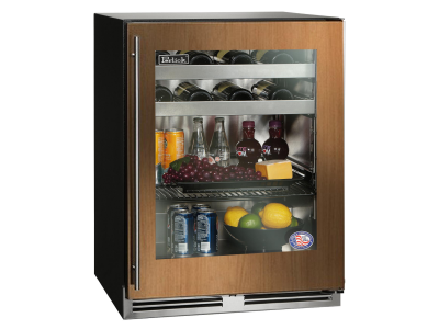 24" Perlick Indoor ADA Height Right-Hinge Compliant Beverage Center in Panel Ready Glass Door with Door Lock - HA24BB44RL