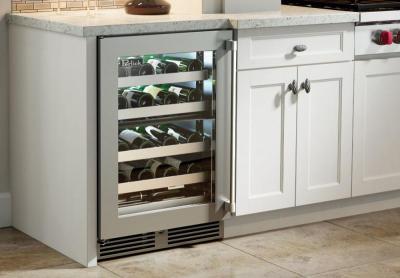 24" Perlick Indoor Signature Series Left-Hinge Dual-Zone Wine Reserve in Panel Ready - HP24DS42LL