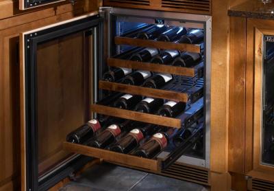 24" Perlick Indoor Signature Series Left-Hinge Wine Reserve in Panel Ready Glass Door - HP24WS44LL