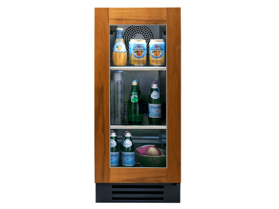 15" True Residential 3.14 Cu. Ft. Overlay Glass Right-Hinge Undercounter Refrigerator - TUR-15-R-OG-C