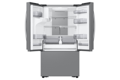 36" Samsung 3-Door French Door Refrigerator with Family Hub and External Ice and Water Dispenser in Stainless Steel - RF32CG5900SRAC