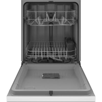 24" GE Built-In Front Control Dishwasher in White - GDF511PGRWW