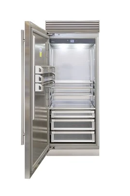 36" Fhiaba X-Pro Series Left Hinge Column Refrigerator in Stainless Steel - FP36RFC-LS1