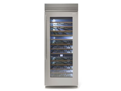 3036RRGLINT-00B U-Line Modular 3000 Series 36 Glass Double Door  Refrigerator with LED Lights and OLED Display - Integrated Frame