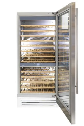 36" Fhiaba Classic Series Right Hinge Built-In Dual Zone Wine Cooler in Stainless Steel - FK36WCC-RS1