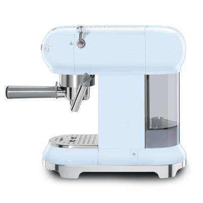 SMEG 50's Style Espresso Manual Coffee Machine In Pastel Blue - ECF01PBUS