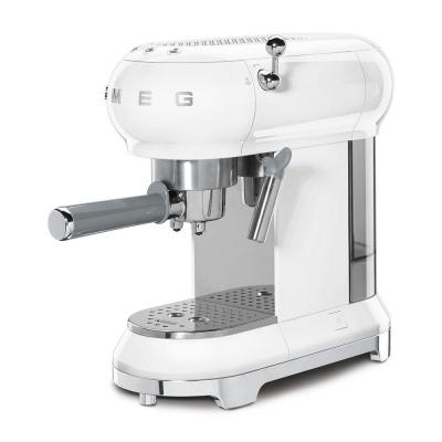 SMEG 50's Style Espresso Manual Coffee Machine In White - ECF01WHUS