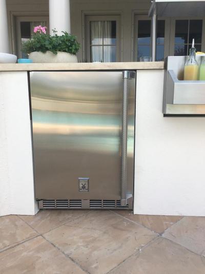 24" Hestan 5.0 Cu. Ft. GRWS Series Left Hinge Outdoor Dual Zone Refrigerator with Wine Storage - GRWSL24-TQ