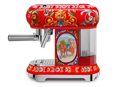 SMEG 50's Style Espresso Manual Coffee Machine In Decorated Or Special - ECF01DGUS