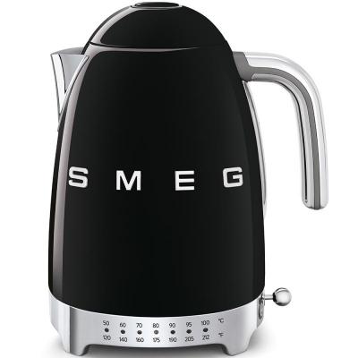 SMEG 50's Style Electric Kettle With Plastic Button In Black - KLF04BLUS