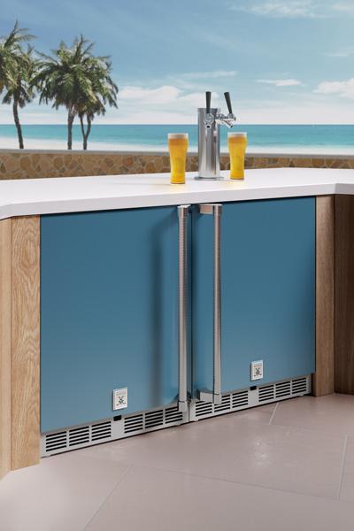 24" Hestan 5.2 Cu. Ft. GRS Series Left Hinge Outdoor Undercounter Refrigerator - GRSL24-YW