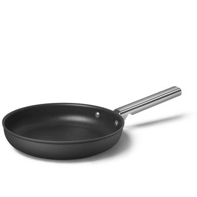 SMEG 50's Style Frypan With Long Handle In Black - CKFF2601BLM