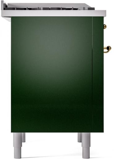 36" ILVE Professional Plus II Dual Fuel Liquid Propane Freestanding Range with Brass Trim - UP36FNMP/EGG LP