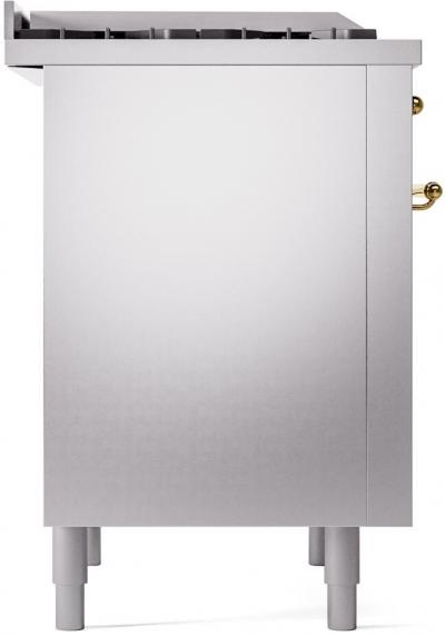 36" ILVE Professional Plus II Dual Fuel Liquid Propane Freestanding Range with Bronze Trim - UP36FNMP/SSB LP